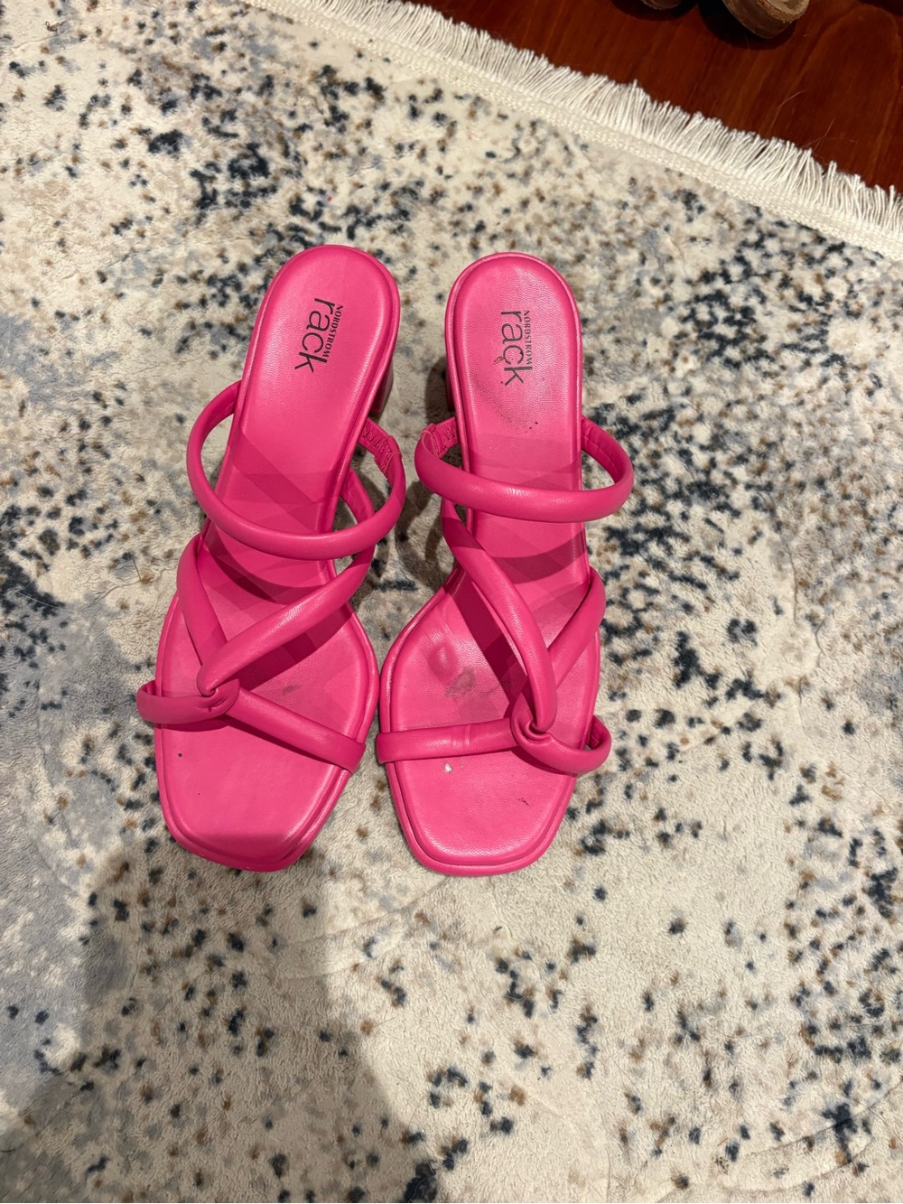 Women’s Hot Pink Strappy Slide Heels by Rack
